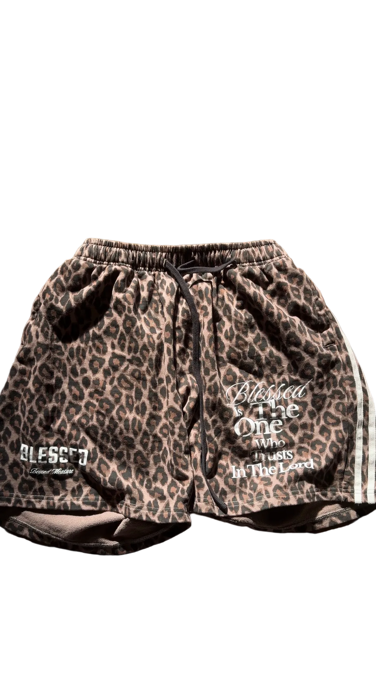 'BLESSED' Leopard Shorts